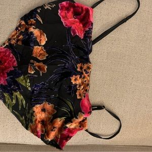 WeWoreWhat cropped velvet top